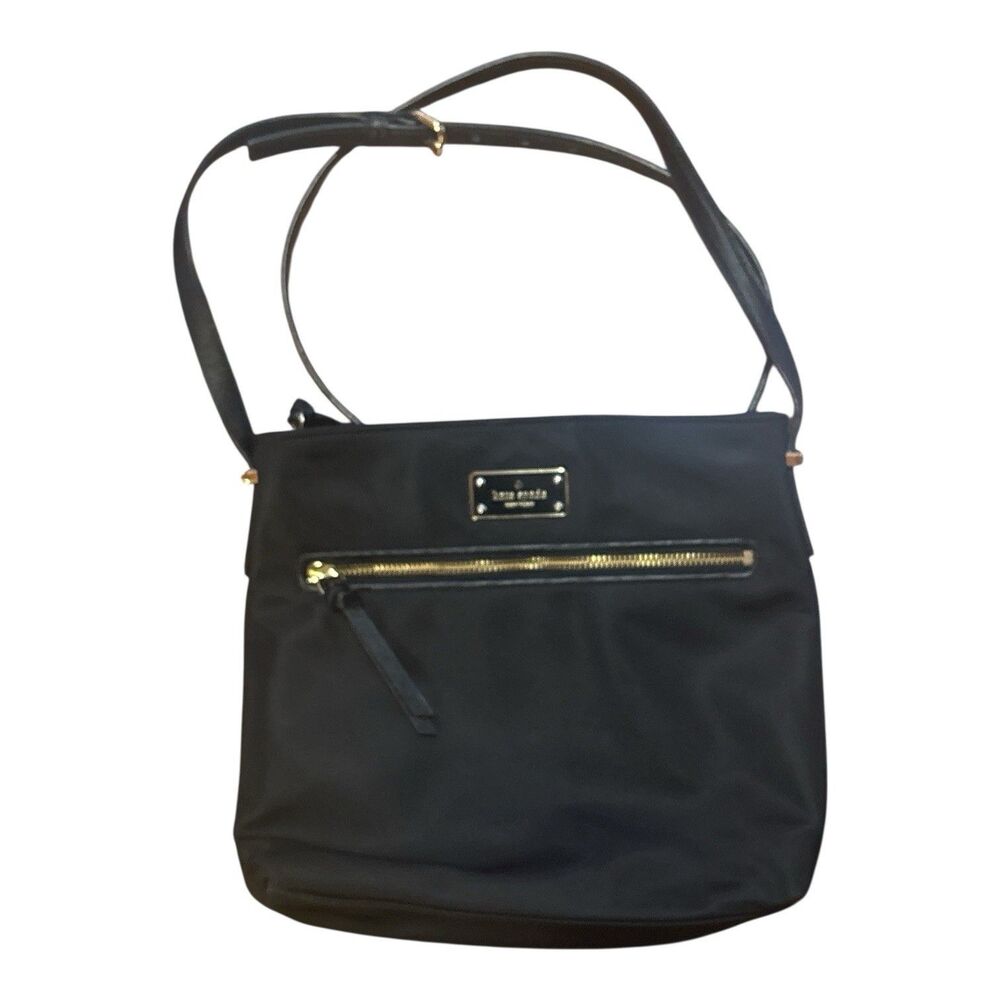 Kate Spade Dessi Wilson Road Black Nylon Crossbody Bag Purse 9x11